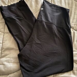 Lululemon Align High Rise 23” Scalloped Hem Leggings in Black